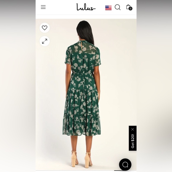 Green Lulu’s Dress - perfect for wedding guest - Picture 2 of 7